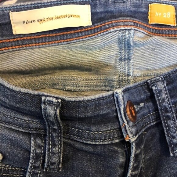 Pilcro & the Letterpress Skinny Jeans 28 Dark Wash Anthropologie - Picture 8 of 8
